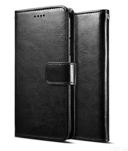 Black Naxtop Leather Phone Wallet Case for LG K50 Q60 TPU + PU Card Slot Phone Stand