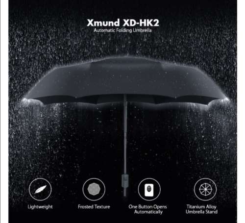 Automatic Umbrella 2-3 People Portable Camping UPF50+ Waterproof Folding Sunshade - Blue