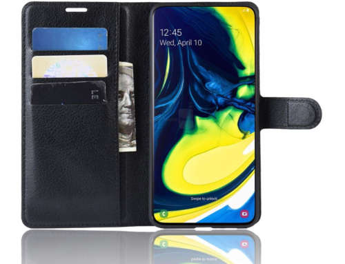 Leather Full Body Phone Wallet Case for Samsung Galaxy A80