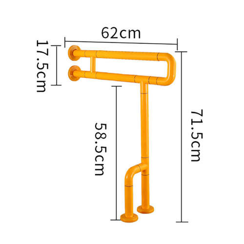 Bathroom Handrail Toilet Shower Handicap Grab Bar Rails Handle Elderly Support (COLOR: WHITE)