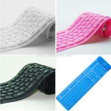 USB Flexible Fold-Up Silicone Keyboard,  Spill your beverage & just rinse off
