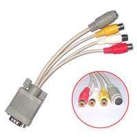VGA to TV Converter S-Video & 3 RCA Out Cable Adapter