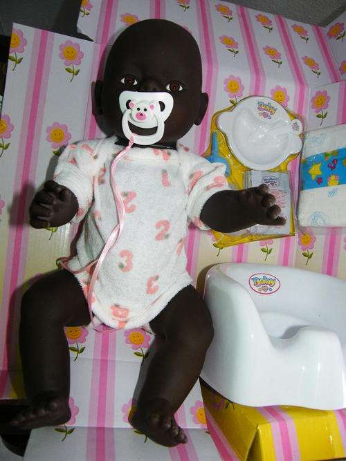 NEW BORN BABY DOLL TO ADOPT - EATS, DRINKS, CRY, USE POTTY AND SQUEAKS