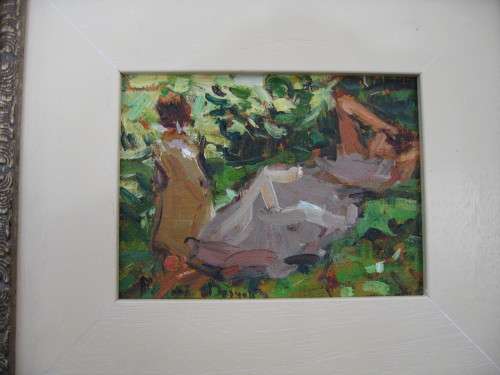 ADRIAAN BOSHOFF  OIL PAINTING  "A HOT AFTERNOON"