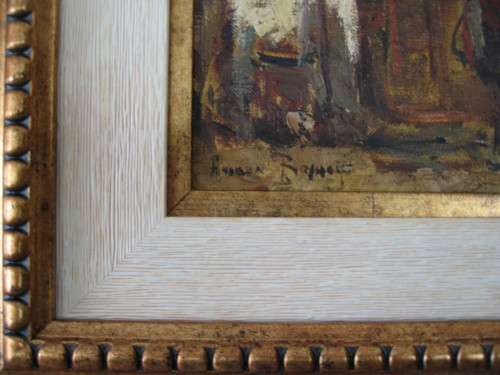 ADRIAAN BOSHOFF OIL PAINTING  2 AFRICAN LADIES IN CONVERSATION`