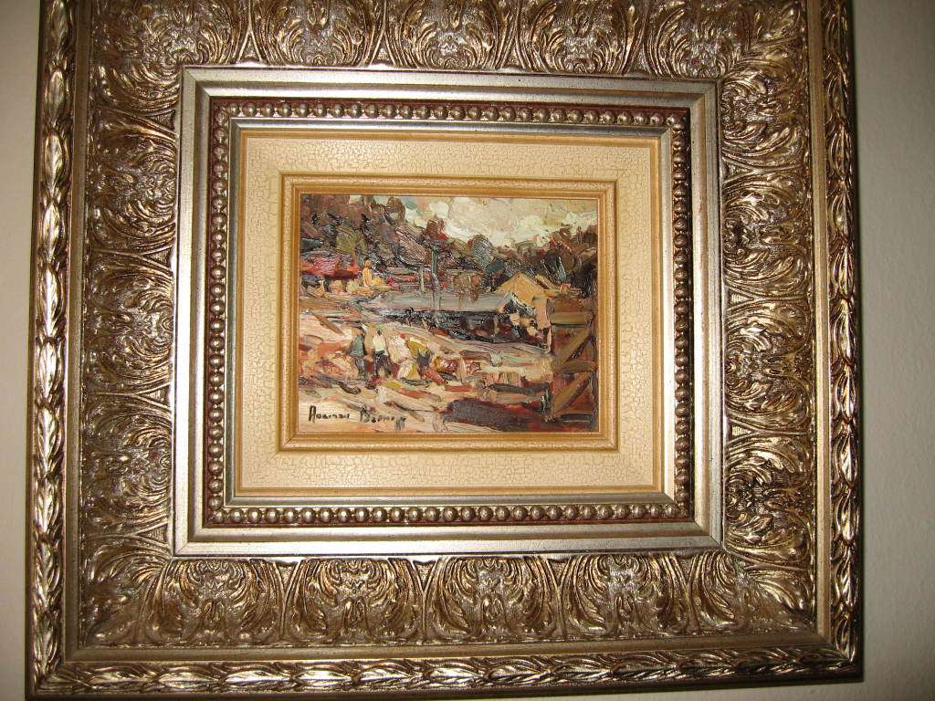 Adriaan Boshoff Oil Painting 'The Saw Mill'