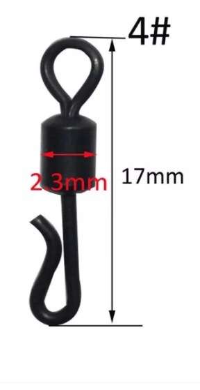 ROLLING SWIVEL WITH COASTLOCK QUICK CHANGE