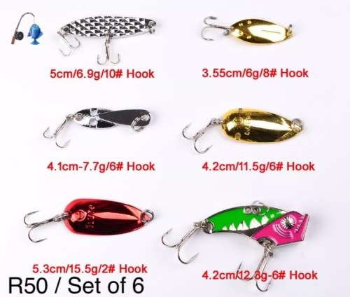 6 PCS SPINNER SET - ASST.