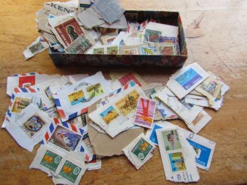 Rhodesia - Small Box of Stamps on Paper - Unchecked