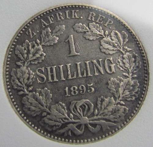 **R1 START** 1895 ZAR Shilling Graded VF30 - SEE PIC - REGRADE