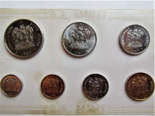 1987 UNCIRCULATED SET**R1 - 1c UNC**sealed in SA Mint pack