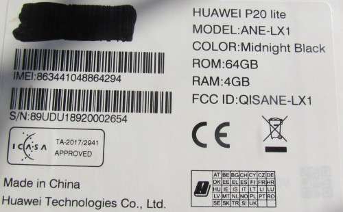 Huawei P20 Lite - Excellent Condition + Charger in Box $$$CRAZY R1 START$$$