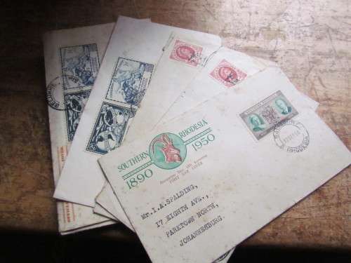 BOX OF STAMPS + OLD SA FDC'S @#$ CRAZY R1 START @#$ UNCHECKED
