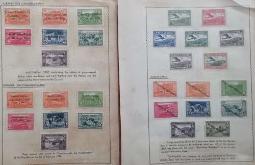 ALBANIA SETS stuck on Old Album Pages High Value = R2500+++HARD TO FIND