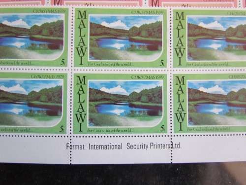 Malawi VFine UMM Set in Gutter Blocks of 10