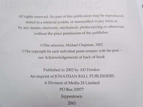 THE NEW CENTURY OF SOUTH AFRICAN POETRY - M.CHAPMAN - UNISA