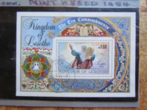 LESOTHO - TEN COMMANDMENTS - FULL SHEET + MINI SHEET