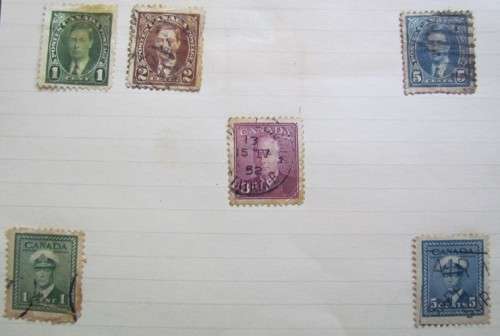 CANADA STAMPS ON 4 X PAGES - 1 BID FOR THE LOT