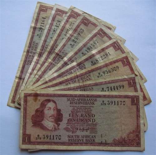 9 X 1975 DE JONGH 3rd ISSUE - 1 BID FOR THE LOT - WELL USED LOT