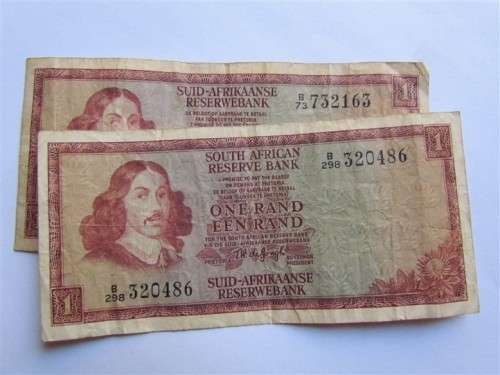 2 X R1 NOTES - DE JONGH 2nd ISSUE - Bid per note