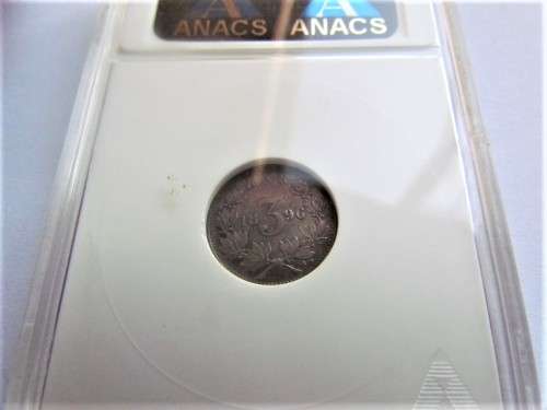 1896 ZAR 3d SILVER - GRADED AU53 DETAILS - GREAT DETAILS