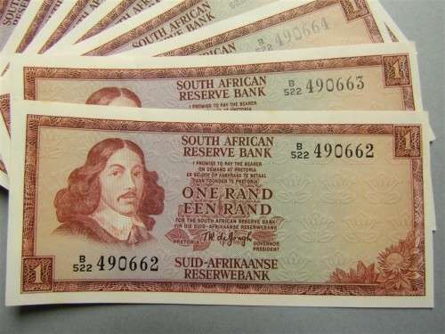 9 X 1975 DE JONGH 3rd ISSUE CONSECUTIVE NUMBERS  - 1 BID FOR ALL