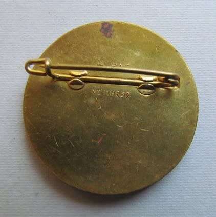 Farnsburgtad Badge Numbered # 116532