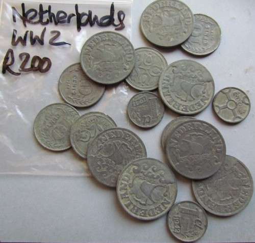 NETHERLANDS 1940'S COIN LOT $45.00 / R650.00++++