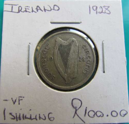 1928 IRELAND 1 SHILLING SILVER  ***LOW LOW START***