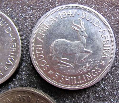 3 X 1947 & 1950 80% SILVER 5 Shillings**EXCELLENT CONDITION**R1 START*BID PER COIN