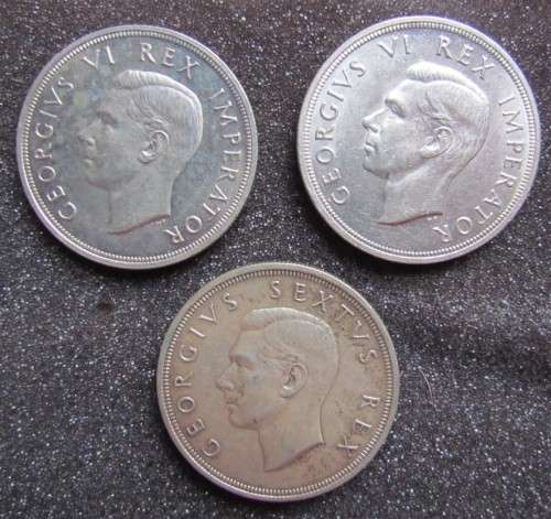 3 X 1947 & 1950 80% SILVER 5 Shillings**EXCELLENT CONDITION**R1 START*BID PER COIN