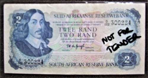 TW DE JONGH - 2 RAND - 2nd ISSUE - GREAT CONDITION