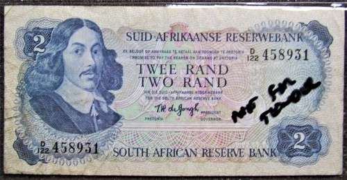 TW DE JONGH - 2 RAND - 2nd ISSUE - EXCELLENT CONDITION