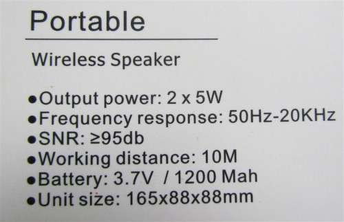 POWERFUL T&G BLUE TOOTH SPEAKER - NEW WITH AUX & CHARGE CABLE