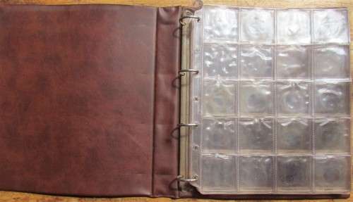 COIN ALBUM WITH PAGES FOR CROWN SIZE COINS **LOW START**