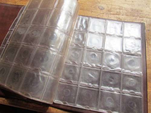 COIN ALBUM WITH PAGES FOR CROWN SIZE COINS **LOW START**