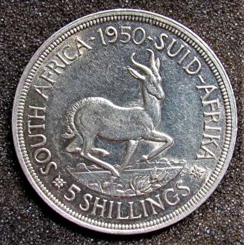 1950 5 SHILLINGS CROWN **80% SILVER**EXCELLENT COIN **BETTER DATE**