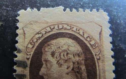 U.S.A 1870 JEFFERSON "Perf. Error Variety" Imperforate over 3 Perfs*Possibly Unique**