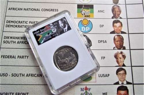 1994 BALLOT PAPER **26 YEARS** PLUS R5 COIN IN CAPSULE **R1 START***