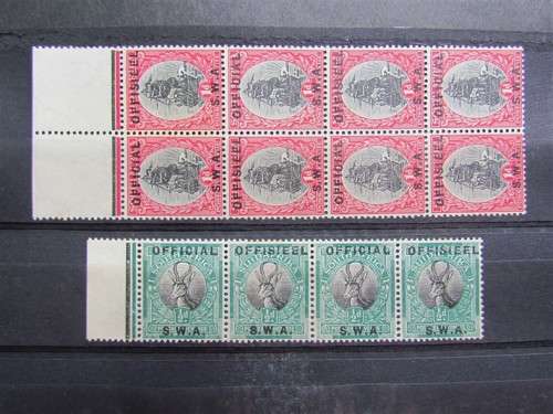 SWA OFFICIAL OVERPRINT BLOCK + STRIP - MINT