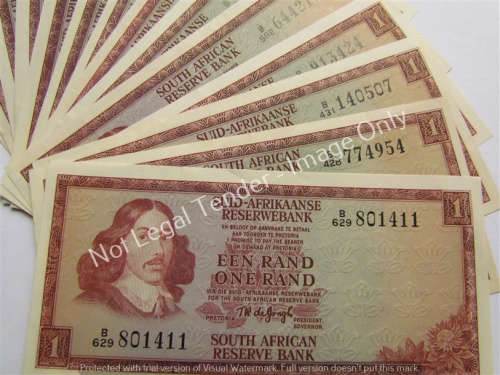 15 X TW DE JONGH UNC R1 3rd ISSUE NOTES - UNC quality - BID PER NOTE