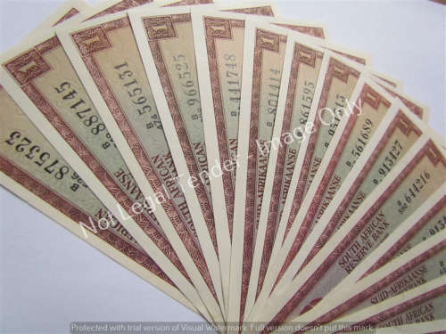 15 X TW DE JONGH UNC R1 3rd ISSUE NOTES - UNC quality - BID PER NOTE