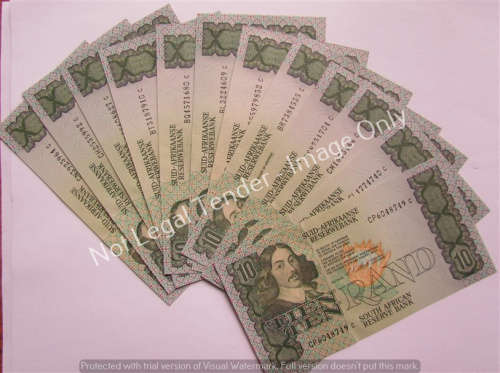 STALS UNC 1st ISSUE 1990 R10 NOTES **BID PER NOTE** 10 x NOTES **R1 START**
