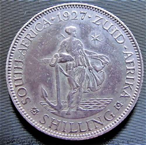 1927 1/ SHILLING ***RARE COIN***  80% SILVER HERNS VF = R10 000
