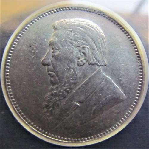 ZAR 1897 2 SHILLINGS GRADED **VF DETAILS** GENUINE ZAR