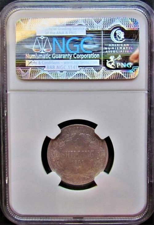ZAR 1894 1 SHILLING NGC GRADED **VF20**