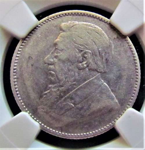 ZAR 1894 1 SHILLING NGC GRADED **VF20**