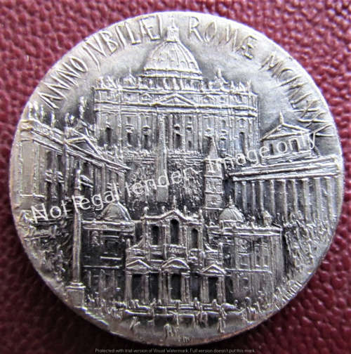 Vatican 1975 Holy Year Jubilee Basilicas of Rome Jesus Christ Medal
