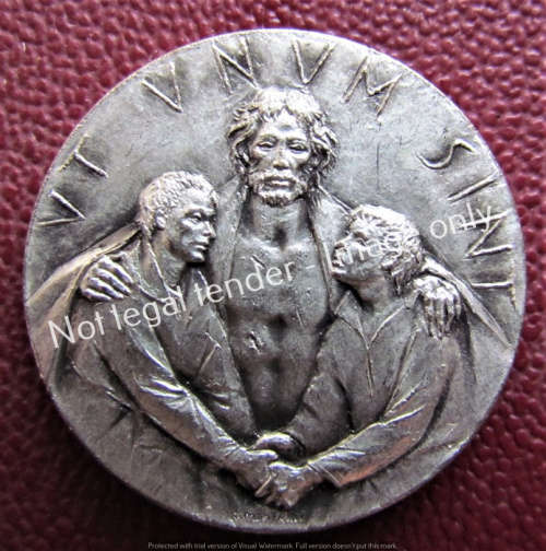 Vatican 1975 Holy Year Jubilee Basilicas of Rome Jesus Christ Medal