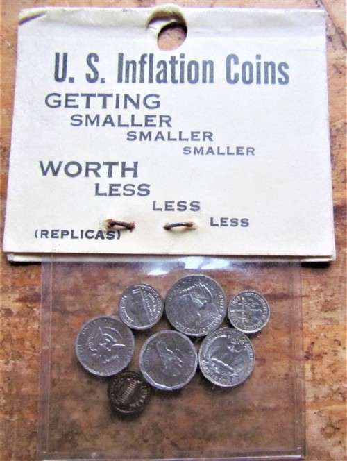 U.S.A INFLATION COIN SET**MINIATURE US COIN REPLICA*BID PER SET*